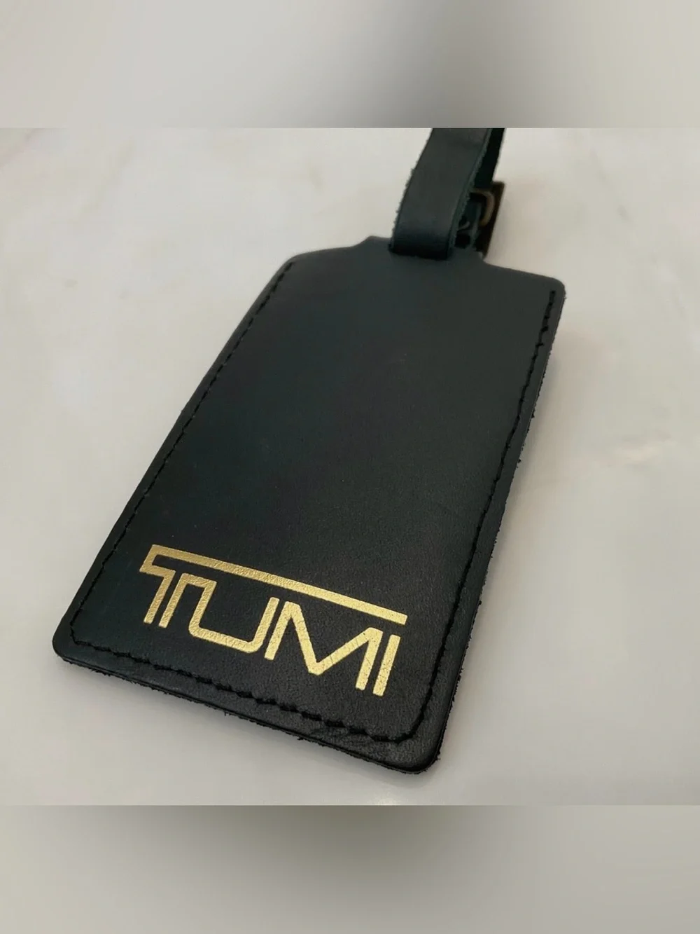 NEW Tumi ALPHA Leather Luggage Name Tag Buckle - SOLID FOREST GREEN